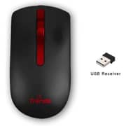 Trands Retractable Optical Mouse With Mouse Pad Black