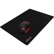 Trands Retractable Optical Mouse With Mouse Pad Black