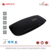 قارئ بطاقة يو إس بي 3.0 المتكامل أسود تراندز TRCR2038