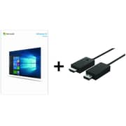 Microsoft KW900018 Windows Home 10 Software + P3Q00005 Wireless Display Adapter v2