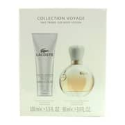 Lacoste Eau De Lacoste Perfume Travel Gift Set For Women (Lacoste Eau De Lacoste Perfume 90ml EDP + Body Lotion 100ml)