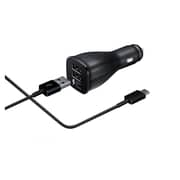 Samsung Dual USB Car Charger Black With Type C Cable - EP-LN920CBEGAE