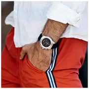 MyKronoz ZeTime Regular Premium Brushed Titanium/Black Carbon Orange Stitching