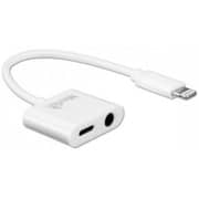 Merlin 76306 Lightning Port To Audio & Power Adapter White