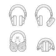 Audiotechnica Professional Monitor Headphone Black - ATH-M50x