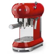 Smeg Espresso Coffee Machine Red ECF01RDUK