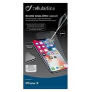 Cellular Line Tempered Glass Screen Protector Black Frame For Apple iPhone X
