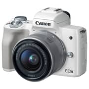 Canon EOS M50 Mirrorless Digital Camera White With EF-M 15-45mm f/3.5-6.3 IS STM Lens