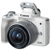 Canon EOS M50 Mirrorless Digital Camera White With EF-M 15-45mm f/3.5-6.3 IS STM Lens