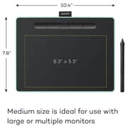 Wacom Intuos Bluetooth Creative Pen Tablet Medium Pistachio Green