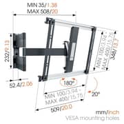 Vogel THIN 445 ExtraThin Full-Motion TV Wall Mount Black