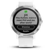 Garmin Vivoactive 3 GPS Smart Watch With White Silicone Strap