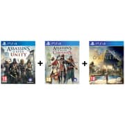 PS4 Assassins Creed Unity + Assassins Creed Chronicles + Assassins Creed Origins Game