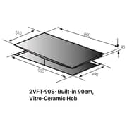 Fagor 5 Built-In Vitro Ceramic Hob 2VFT-90S