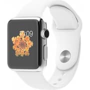 Apple Watch Series 1 - 38mm Stainless Steel Case with White Sport Band