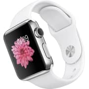 Apple Watch Series 1 - 38mm Stainless Steel Case with White Sport Band