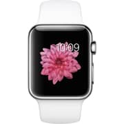 Apple Watch Series 1 - 38mm Stainless Steel Case with White Sport Band