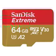Sandisk SDSQXA2064GGN6MA Extreme Memory Cared Micro SDXC 64GB + SD Adapter