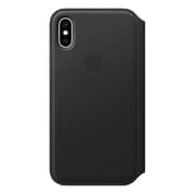 Apple Leather Folio Case Black For iPhone XS