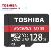 بطاقة ذاكرة توشيبا EXCERIA M303 microSD UHS-I U3 Class10 V30 A1 بسعة 128 جيجابايت بسرعة 98 ميجابايت / ثانية