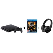 Sony PlayStation 4 Slim Gaming Console 1TB Black + Call Of Duty Black Ops 4 Game + PlayStation 4 Gold Headset