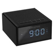 Creative Chrono Portable Splash-proof Bluetooth Speaker and FM Radio Clock Black