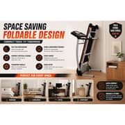 Treadmill for Home, Foldable Treadmill with 4HP Peak Motor, Shock Absorption Running Machine, 43cm Wide Belt, 14 km/h Speed, LCD Display, MP3 Speakers, 12 Programs, 110kg Capacity EM-1222