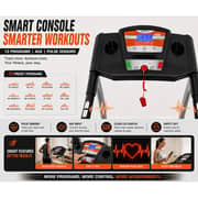 Treadmill for Home, Foldable Treadmill with 4HP Peak Motor, Shock Absorption Running Machine, 43cm Wide Belt, 14 km/h Speed, LCD Display, MP3 Speakers, 12 Programs, 110kg Capacity EM-1222