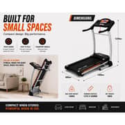Treadmill for Home, Foldable Treadmill with 4HP Peak Motor, Shock Absorption Running Machine, 43cm Wide Belt, 14 km/h Speed, LCD Display, MP3 Speakers, 12 Programs, 110kg Capacity EM-1222
