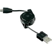 Hama U6104825 Retractable Micro USB Charging Cable Black