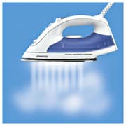Kenwood Steam Iron 1520 Watts Non-Stick coating sole plate ST387, White And Blue.