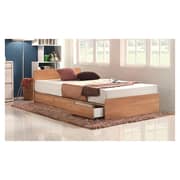 Three-Drawer Storage Queen Bed Without Mattress Beige