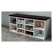 Siena 10-Pair Shoe Storage Bench in White Color