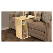 Sofa Table with Side Storage Slot Natural Biege