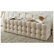Tufted Ottoman 120-cm Short Ottoman Beige
