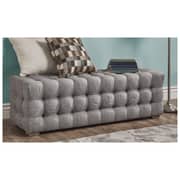 Tufted Ottoman 150-cm Long Ottoman Grey