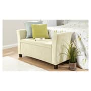 Diamante Chenille Storage Window Seat Natural Biege