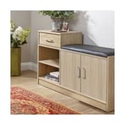 Hallway Shoe Bench with Seat (Oak)