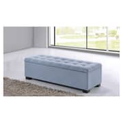 Modern Tufted Storage Ottoman Blue