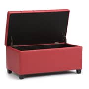 Sienna Storage Ottoman Bench Red
