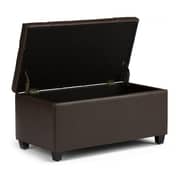 Sienna Storage Ottoman Bench Brown