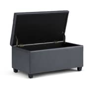 Sienna Storage Ottoman Bench Grey