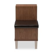 Modern Shoe Storage Cabinet with Bench (Walnut)