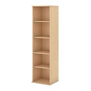 Shelf Narrow Bookcase Light Beech