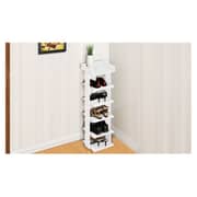 Tower Organiser for Five Pairs of Shoes in White Color