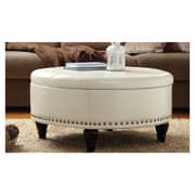Ellen Storage Ottoman Off White