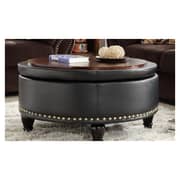 Ellen Storage Ottoman Black