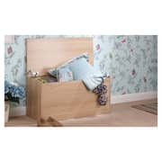 Wood-Effect Ottoman Storage Box Oak