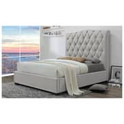 Shannon Upholstered Platform Bed King without Mattress Light Beige