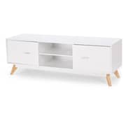 TV Stand Entertainment Center Console Cabinet (White)